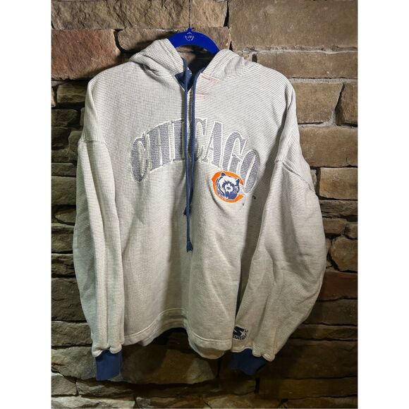American Vintage Other - Men’s Vintage 1990s Chicago Bears Starter Waffle Hoodie sweatshirt embroidered